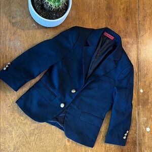 Gioberti Dark Blue Blazer with Brass Buttons